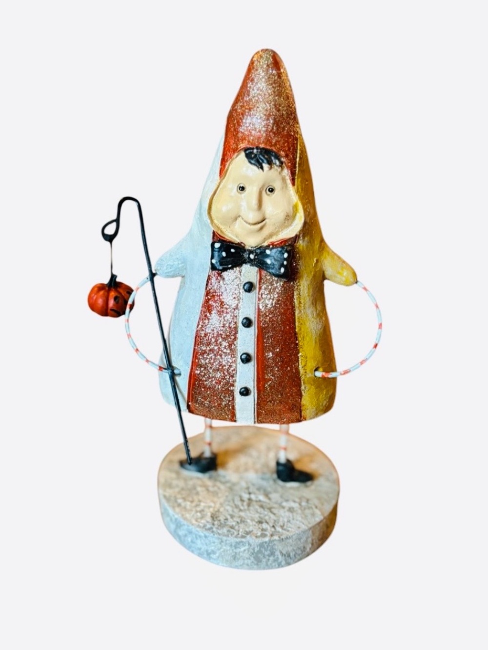 HALLOWEEN➕Whimsical Folk Art Candy Corn Boy Table Decor NWT